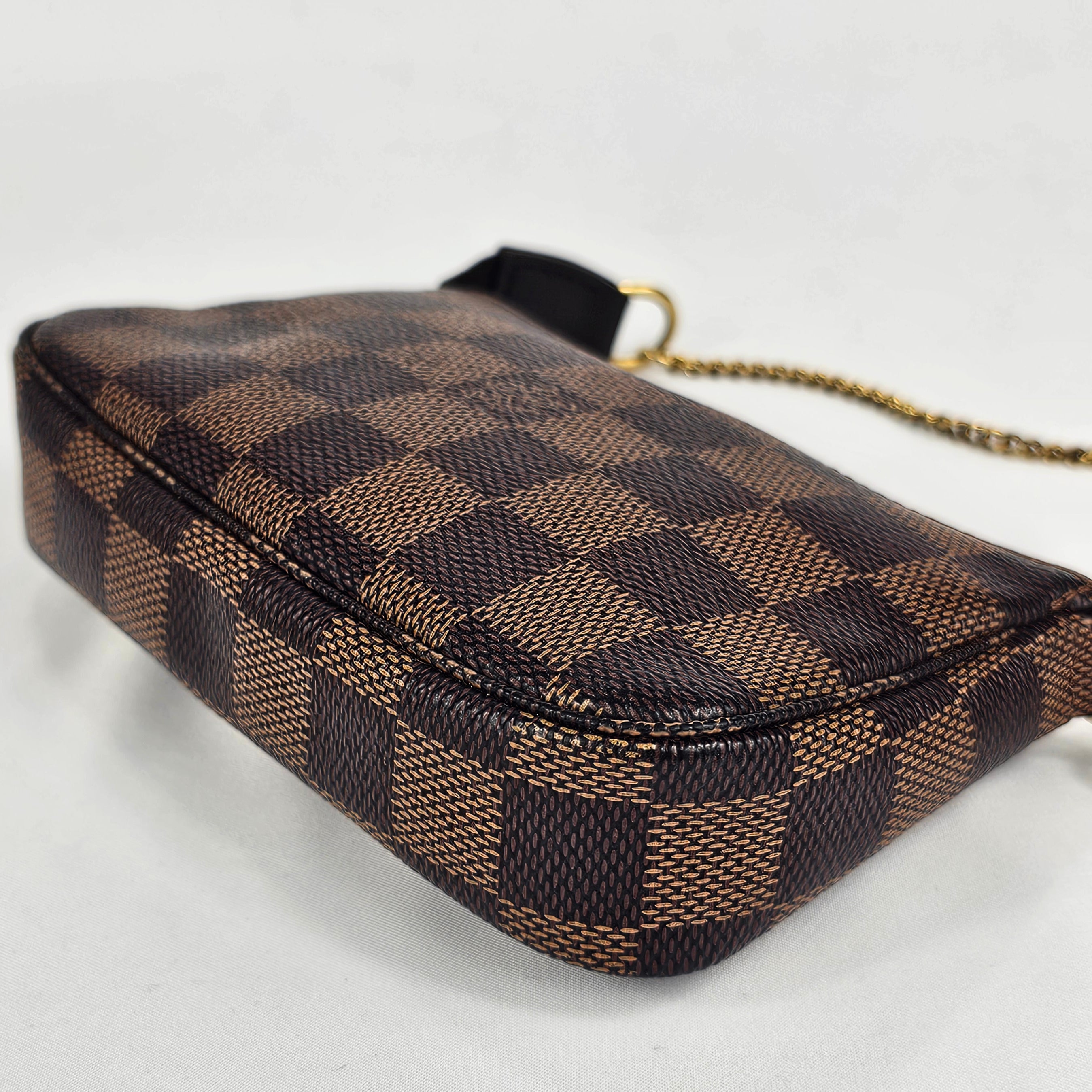 Louis Vuitton Mini Pochette Accessoires in tela Damier Ebene