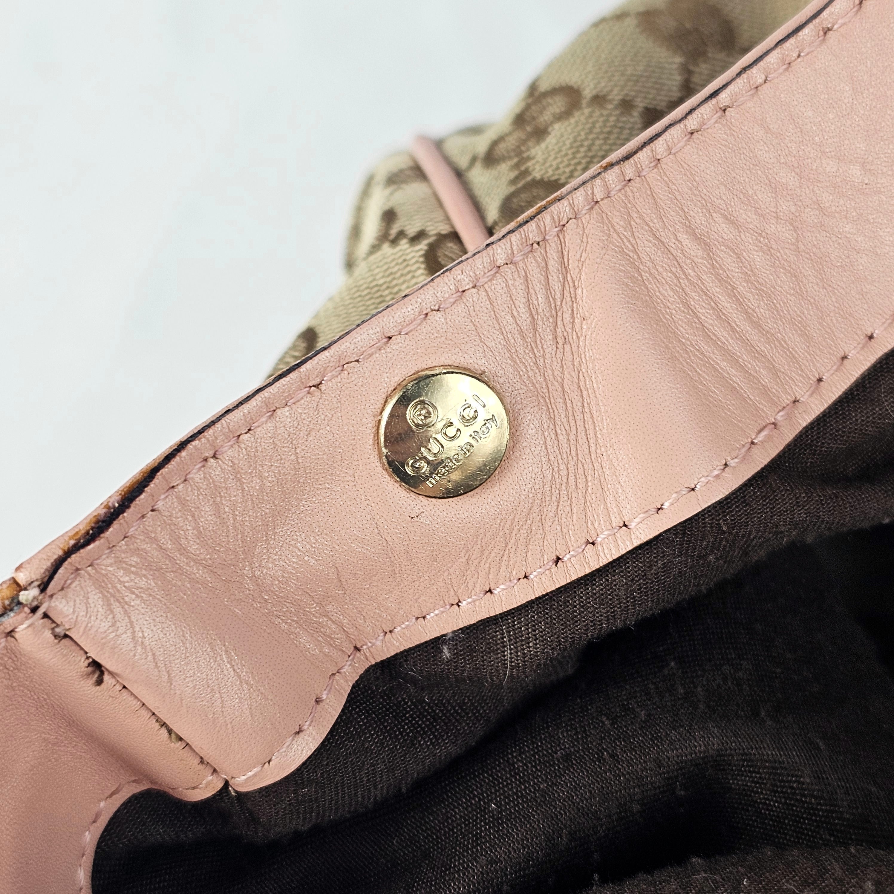 Gucci Sukey in tela GG e pelle rosa