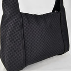 Gucci Hobo Micro GG in nylon e pelle nera