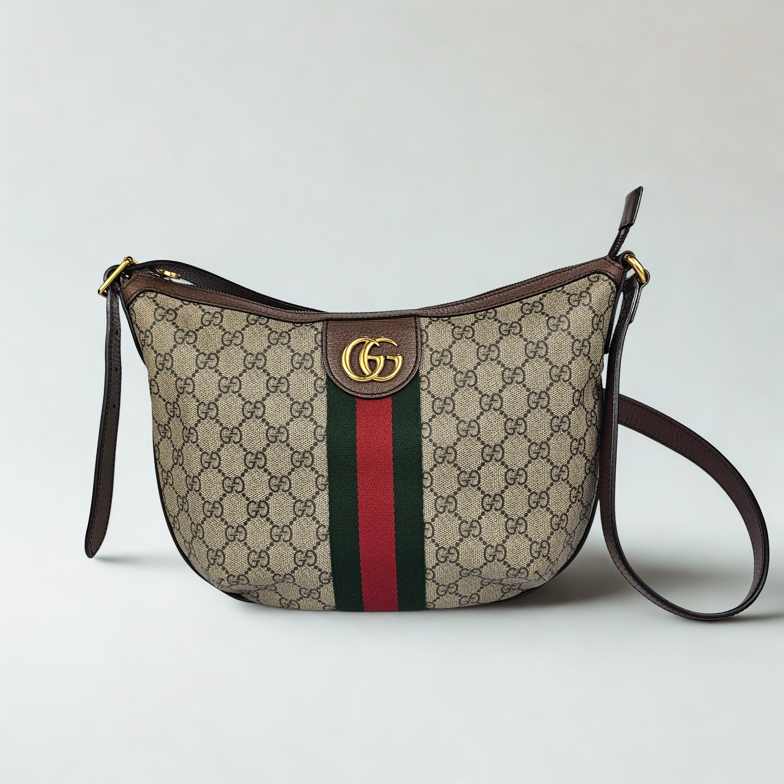Gucci Ophidia GG Supreme Messenger Beige con Web Stripe