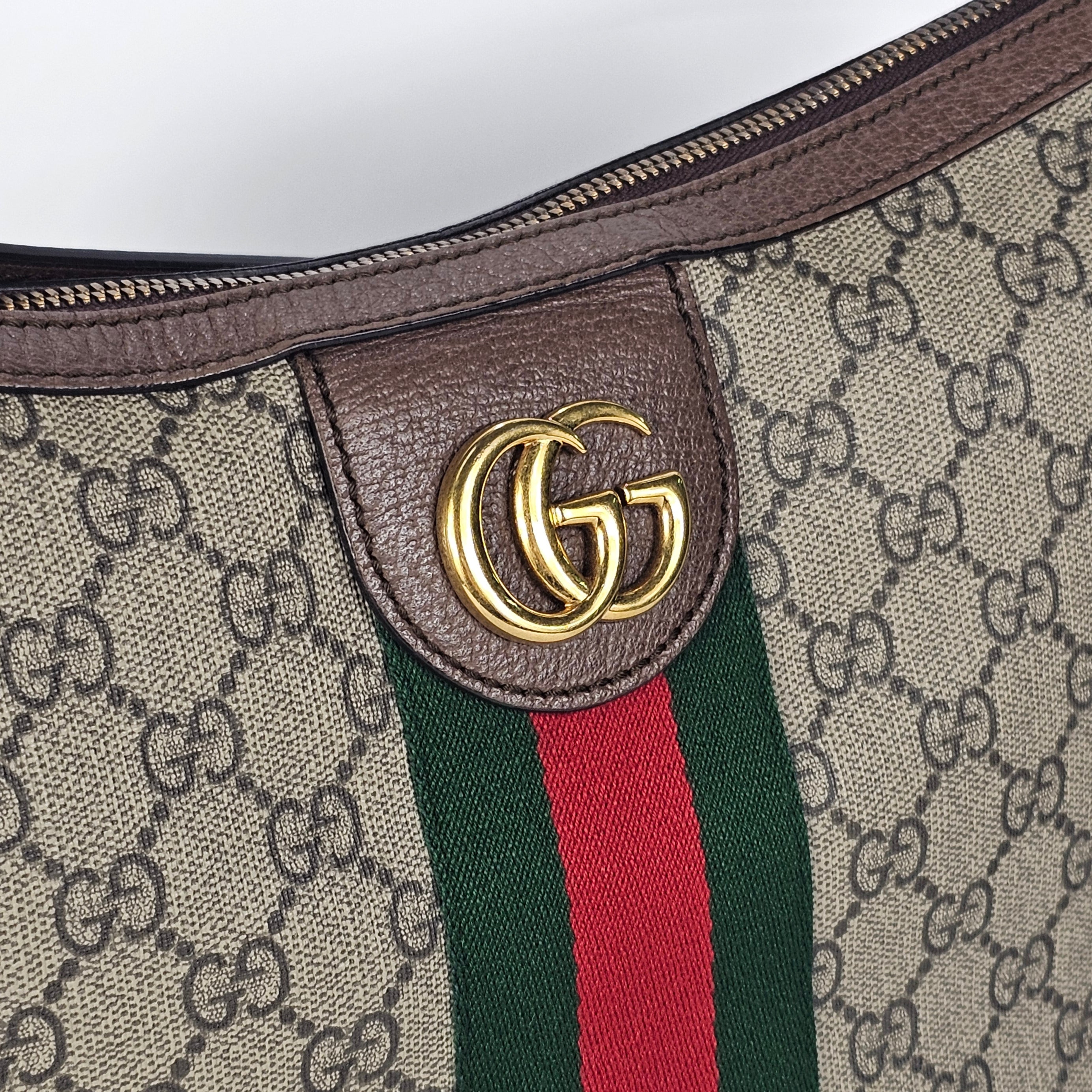 Gucci Ophidia GG Supreme Messenger Beige con Web Stripe