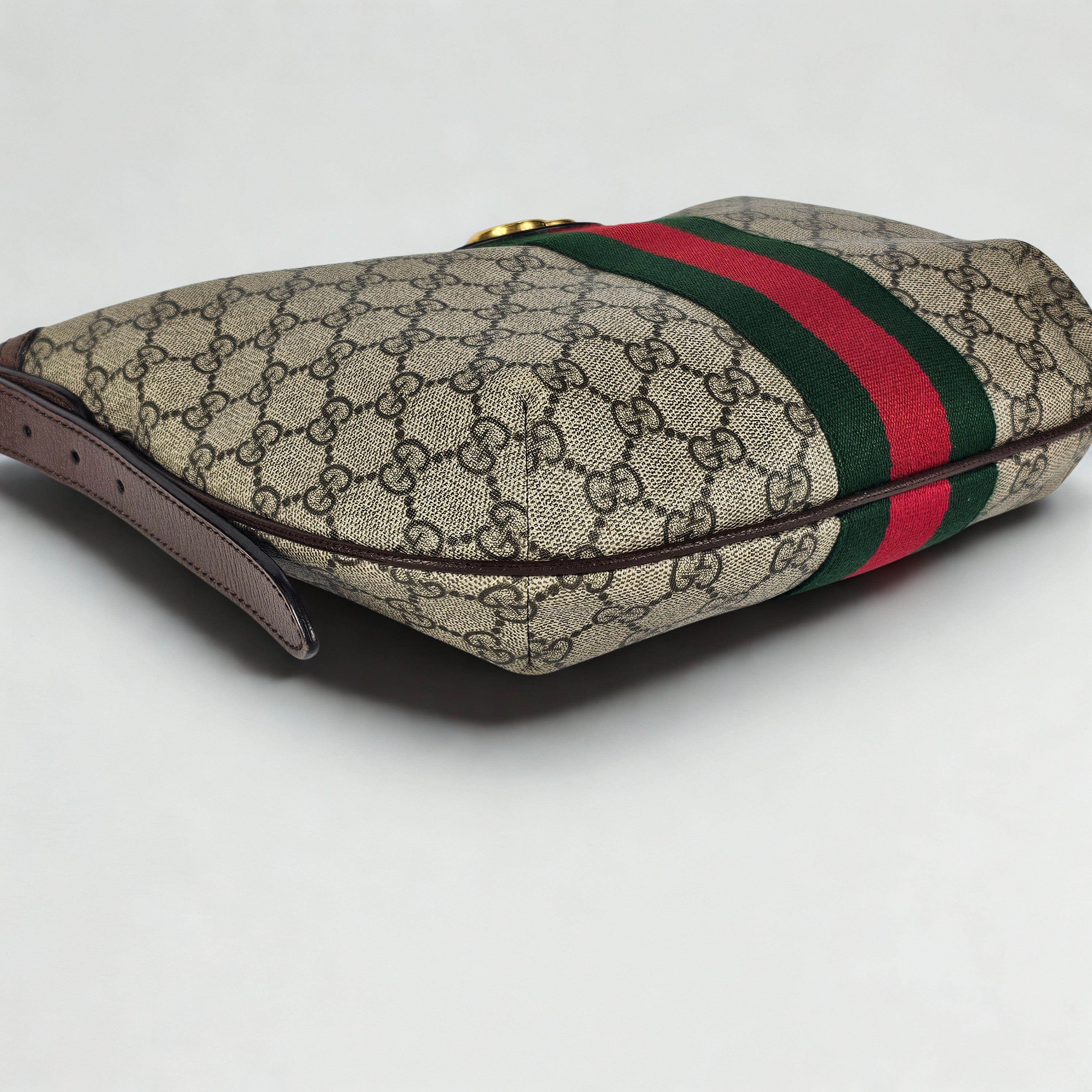 Gucci Ophidia GG Supreme Messenger Beige con Web Stripe