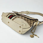Gucci Sherry Line Vintage in tela GG e pelle bianca