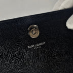 Saint Laurent Kate Medium – Borsa a Tracolla in Pelle Grain de Poudre Nera
